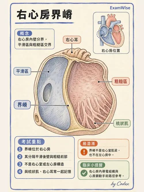 呼吸治療師 - 心臟與循環解剖 - AI 圖文解析預覽