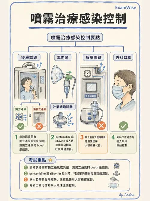 呼吸治療師 - 感染管制與職業安全 - AI 圖文解析預覽