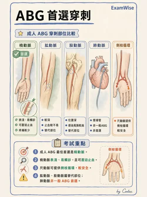 呼吸治療師 - 動脈血液氣體分析與氧合評估 - AI 圖文解析預覽