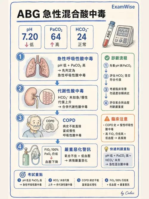 呼吸治療師 - 動脈血液氣體分析與氧合評估 - AI 圖文解析預覽