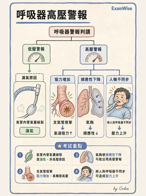 呼吸治療師 - 呼吸器圖形判讀與故障排除 - AI 圖文解析預覽