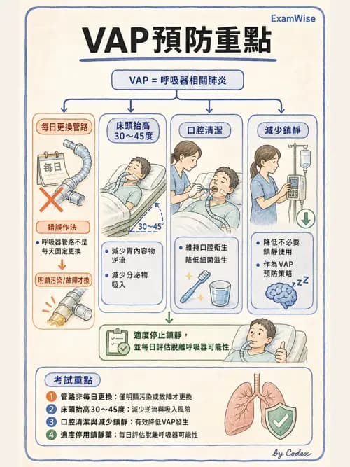 呼吸治療師 - 呼吸器併發症與感染 - AI 圖文解析預覽