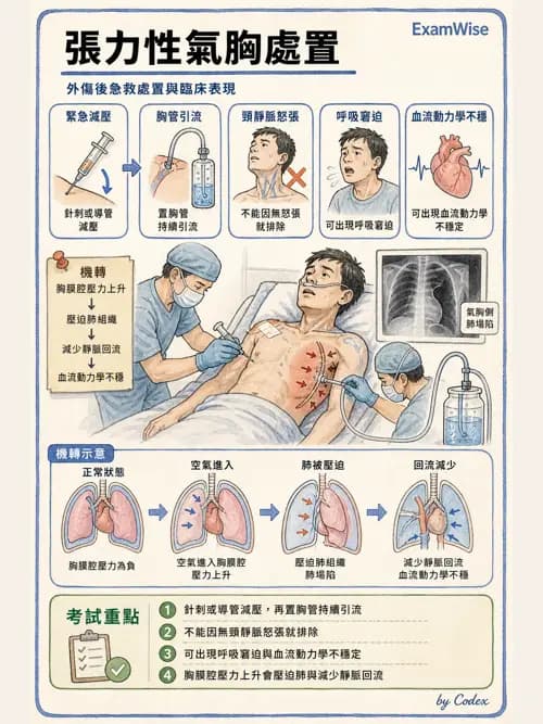 呼吸治療師 - 外力傷害與胸廓病變 - AI 圖文解析預覽