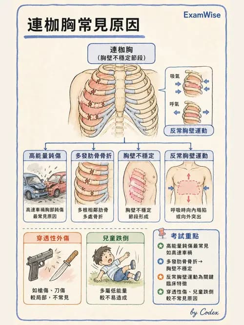 呼吸治療師 - 外力傷害與胸廓病變 - AI 圖文解析預覽