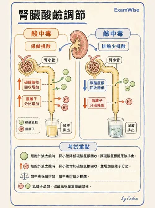 呼吸治療師 - 酸鹼平衡與腎臟生理 - AI 圖文解析預覽