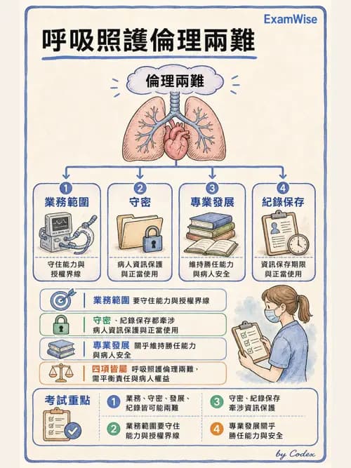 呼吸治療師 - 倫理、法規與安寧照護 - AI 圖文解析預覽