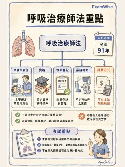 呼吸治療師 - 倫理、法規與安寧照護 - AI 圖文解析預覽
