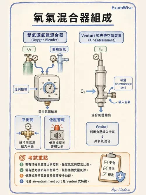 呼吸治療師 - 氣體輸送系統與氧氣治療 - AI 圖文解析預覽