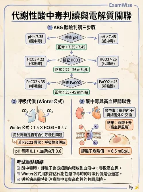 護理師 - 透析、電解質與酸鹼平衡 - AI 圖文解析預覽