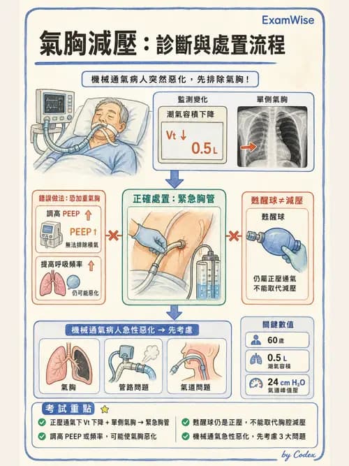 呼吸治療師 - 術後與其他呼吸重症 - AI 圖文解析預覽