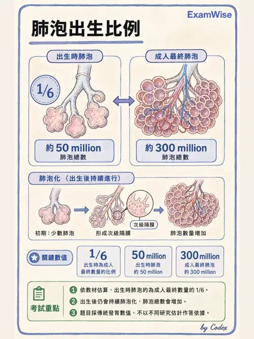 呼吸治療師 - 呼吸系統構造與發展 - AI 圖文解析預覽