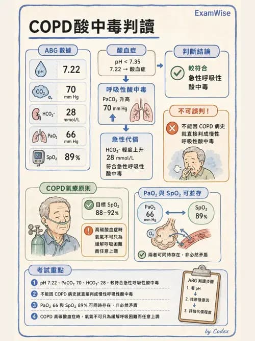 呼吸治療師 - 動脈血液氣體分析與氧合評估 - AI 圖文解析預覽