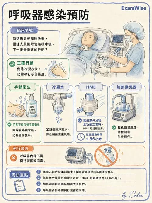 呼吸治療師 - 呼吸照護設備消毒 - AI 圖文解析預覽