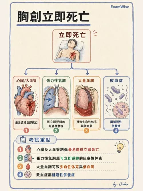 呼吸治療師 - 外力傷害與胸廓病變 - AI 圖文解析預覽