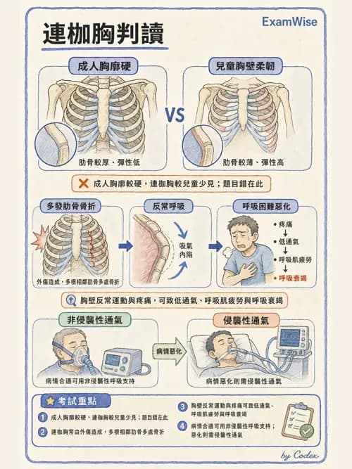 呼吸治療師 - 外力傷害與胸廓病變 - AI 圖文解析預覽