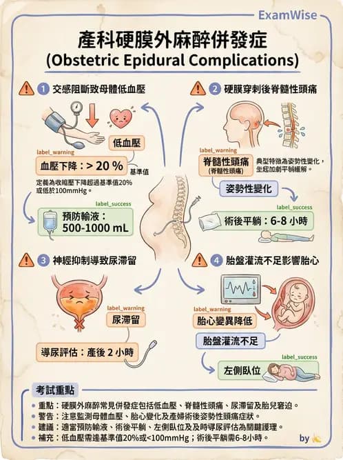 護理師 - 生產疼痛與麻醉技術 - AI 圖文解析預覽