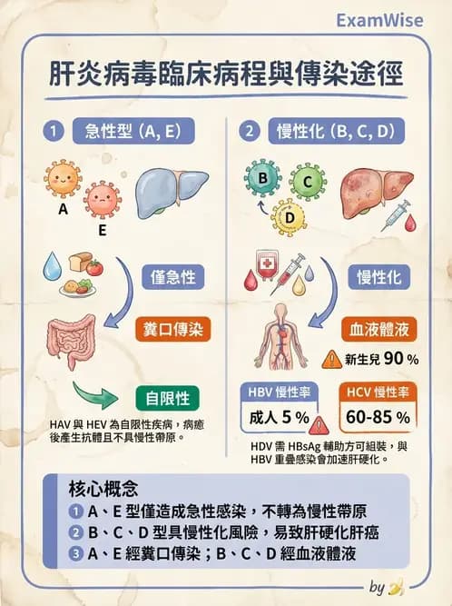 護理師 - DNA 病毒與肝炎病毒 - AI 圖文解析預覽