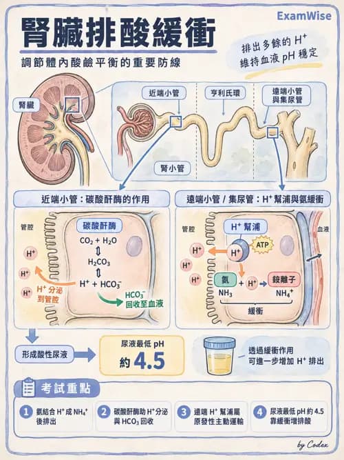 職治 - 腎臟、體液與酸鹼生理 - AI 圖文解析預覽