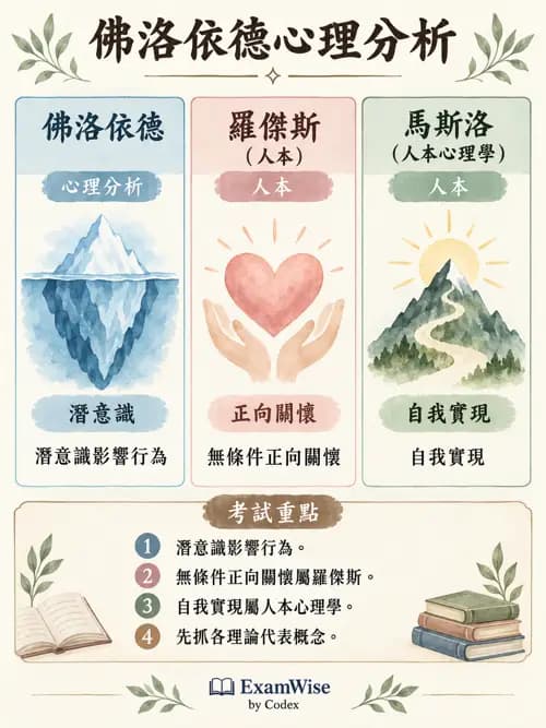 職治 - 心理動力、人本與治療關係 - AI 圖文解析預覽