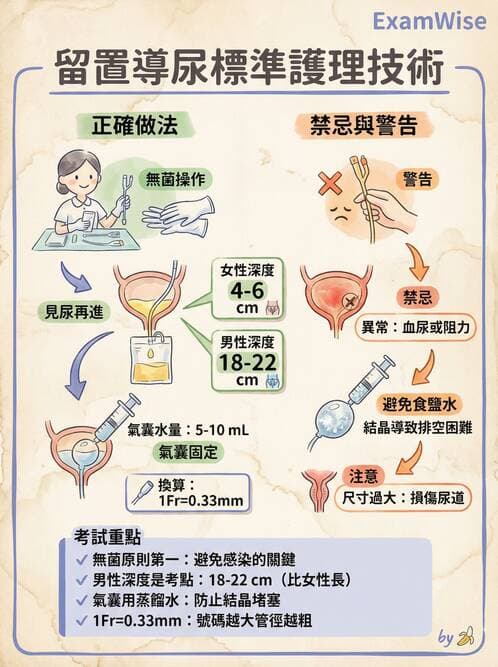護理師 - 泌尿排泄與導尿護理 - AI 圖文解析預覽