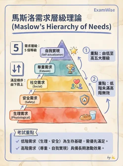 護理師 - 管理與激勵理論 - AI 圖文解析預覽