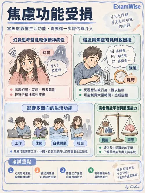 職治 - 焦慮、人格與其他精神疾患 - AI 圖文解析預覽