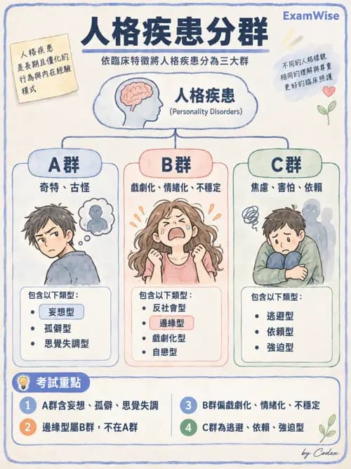 職治 - 焦慮、人格與其他精神疾患 - AI 圖文解析預覽