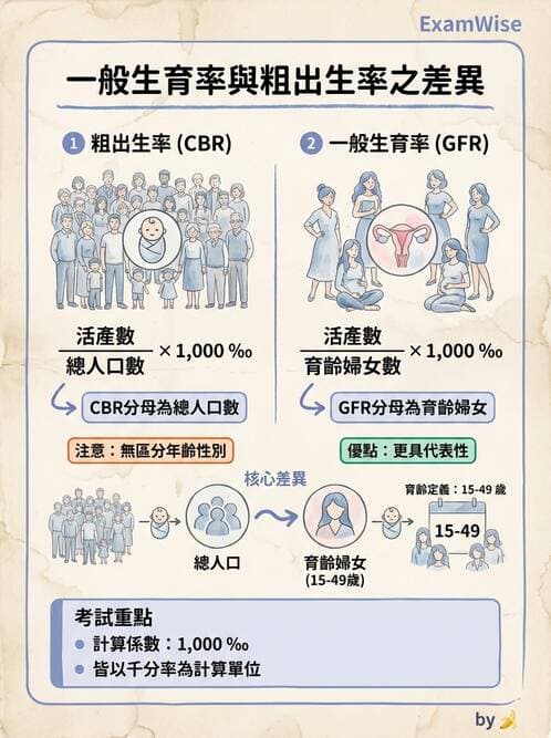 護理師 - 生命統計與健康指標 - AI 圖文解析預覽