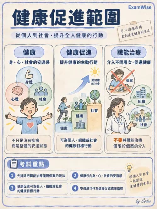 職治 - 服務場域與健康促進 - AI 圖文解析預覽