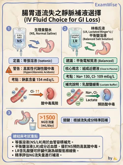護理師 - 靜脈輸液與電解質平衡 - AI 圖文解析預覽