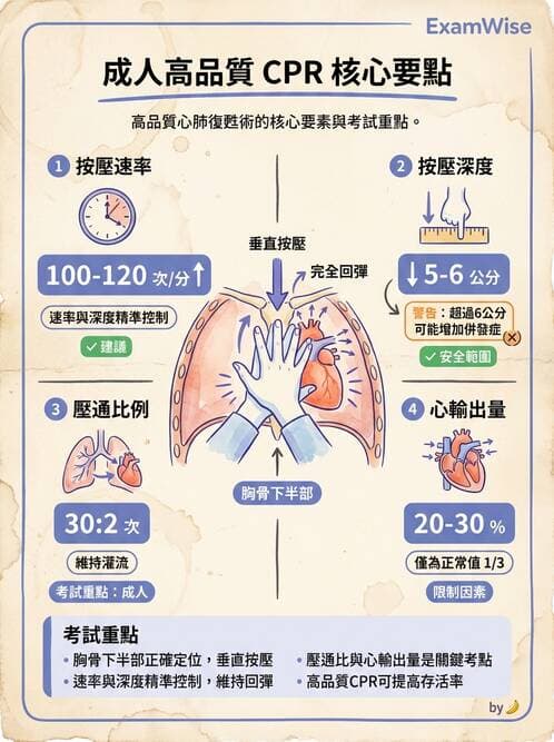 護理師 - CPR、AED與急救技術 - AI 圖文解析預覽
