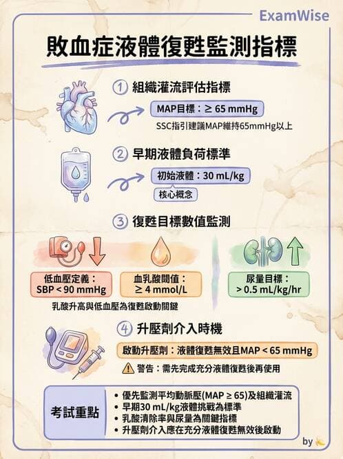 護理師 - 休克與敗血症護理 - AI 圖文解析預覽