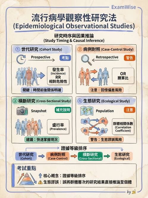 護理師 - 流行病學研究方法 - AI 圖文解析預覽