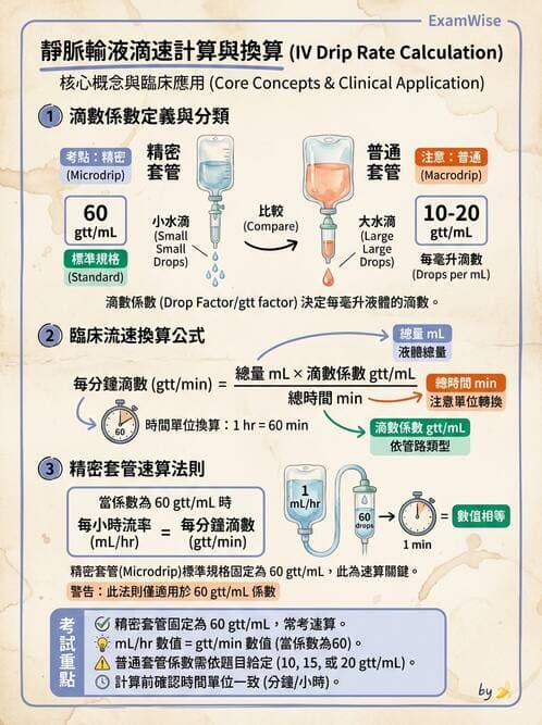 護理師 - 靜脈輸液與電解質平衡 - AI 圖文解析預覽