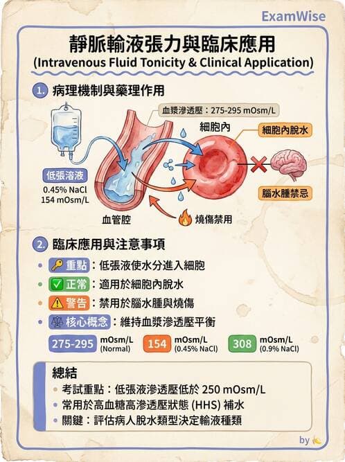 護理師 - 靜脈輸液與電解質平衡 - AI 圖文解析預覽