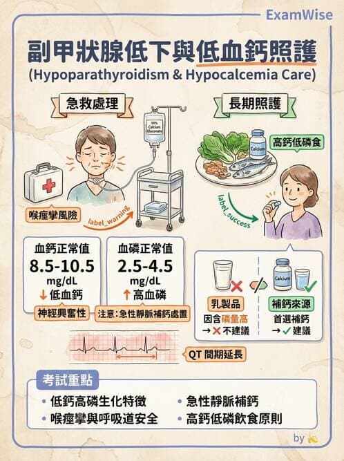 護理師 - 甲狀腺與副甲狀腺疾病 - AI 圖文解析預覽