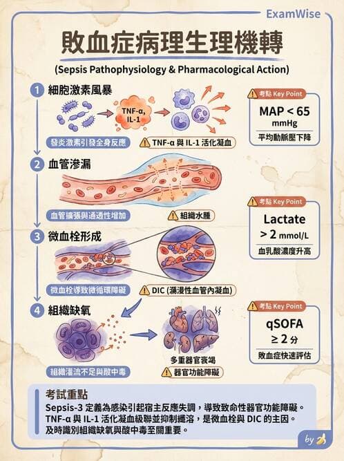 護理師 - 休克與敗血症護理 - AI 圖文解析預覽