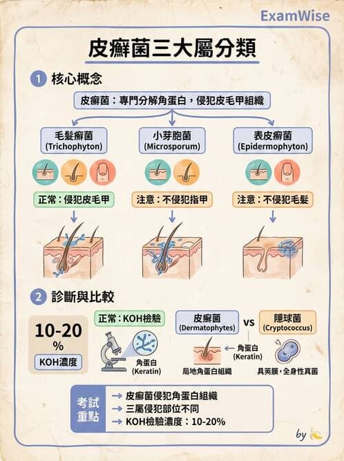 護理師 - 黴菌學概論 - AI 圖文解析預覽