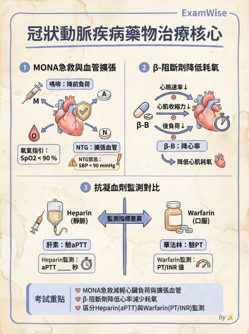 護理師 - 冠狀動脈疾病與心肌梗塞 - AI 圖文解析預覽