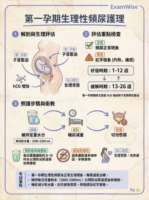 護理師 - 孕期生理變化與不適護理 - AI 圖文解析預覽