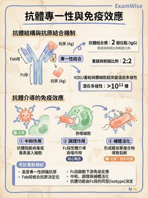 護理師 - 免疫系統組成、抗原-抗體、補體、先天性免疫 - AI 圖文解析預覽