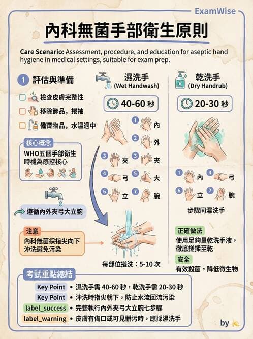 護理師 - 無菌消毒與感染控制 - AI 圖文解析預覽