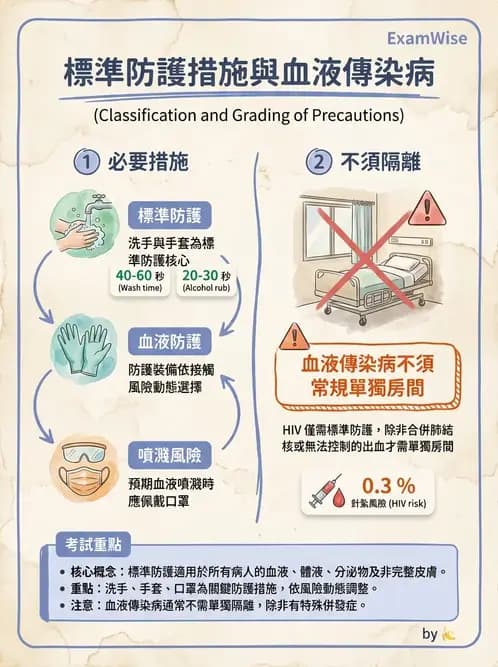 護理師 - 無菌消毒與感染控制 - AI 圖文解析預覽