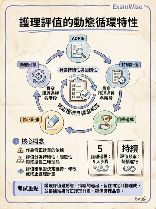 護理師 - 護理過程(評估至評值) - AI 圖文解析預覽