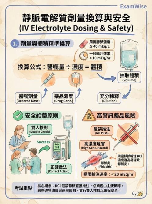 護理師 - 靜脈輸液與電解質平衡 - AI 圖文解析預覽
