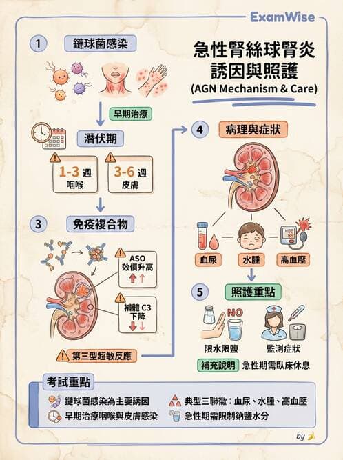 護理師 - 腎炎、腎衰竭與慢性腎臟病 - AI 圖文解析預覽