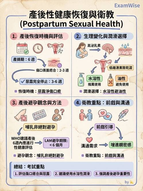 護理師 - 產後生理恢復與護理 - AI 圖文解析預覽