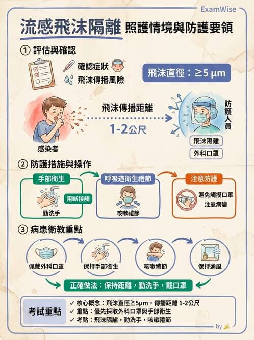 護理師 - 無菌消毒與感染控制 - AI 圖文解析預覽