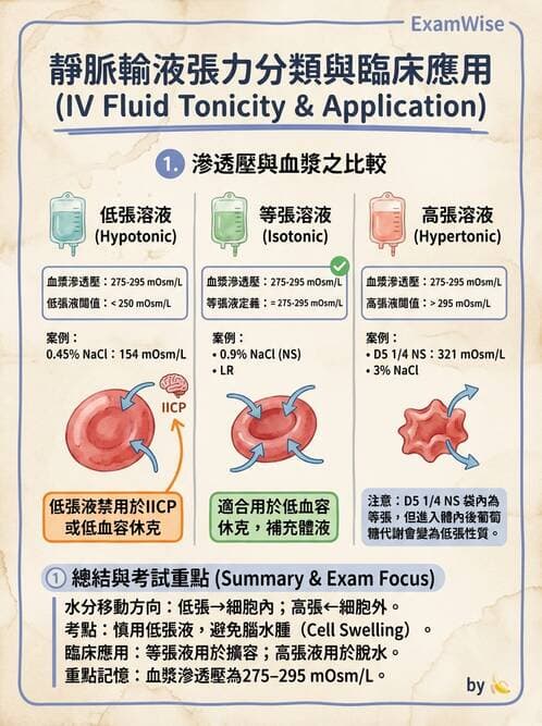 護理師 - 靜脈輸液與電解質平衡 - AI 圖文解析預覽
