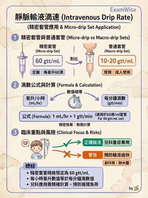 護理師 - 靜脈輸液與電解質平衡 - AI 圖文解析預覽